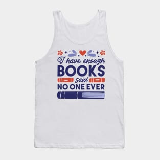 Funny Enough Books Quote Book Reviews Tank Top